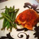 Savory Baked Chicken Thighs and Garlic Lemon Green Beans