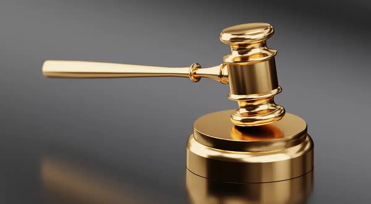 Gavel and legal documents representing antitrust trial