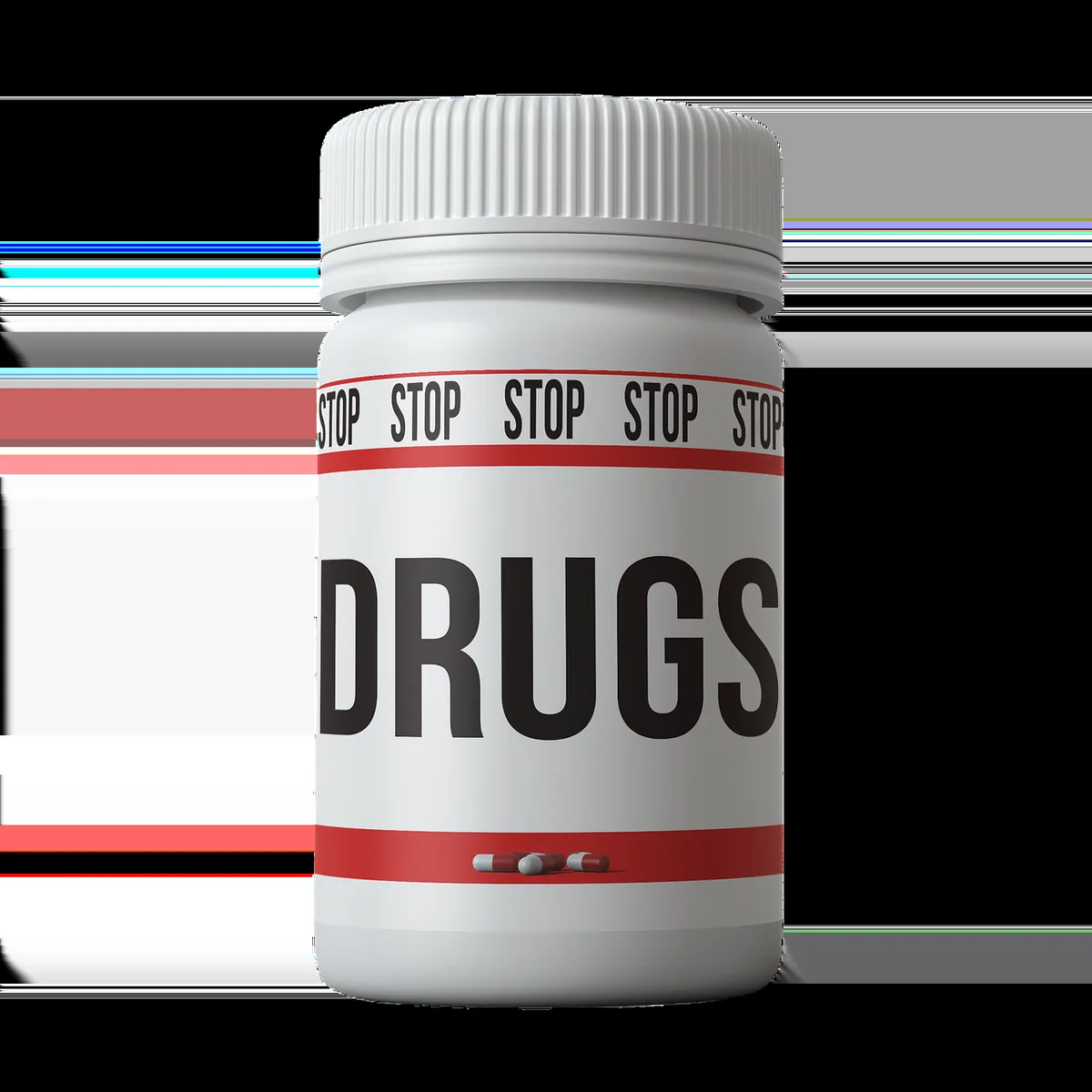 Generic antiviral tablets and a blurred molecular model representing drug mechanism