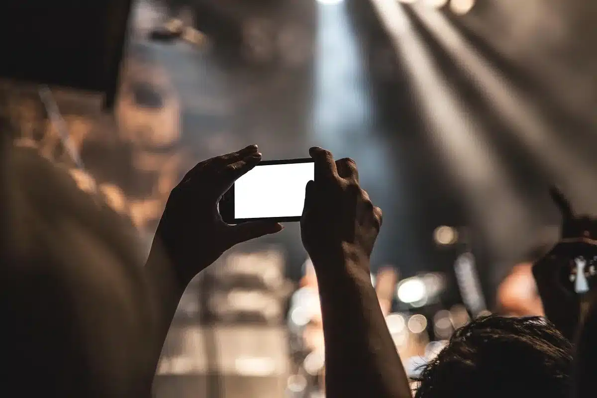 Close-up of camera sensors and lens assemblies inside a smartphone