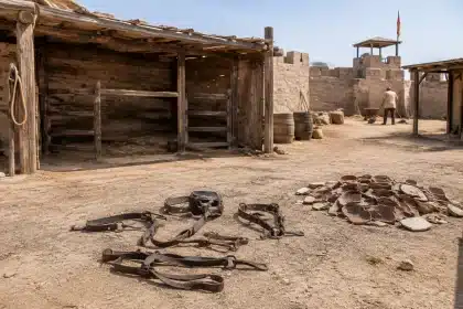 3,000-year-old Egyptian horse burial uncovered; nearby carving portrays a captured prisoner