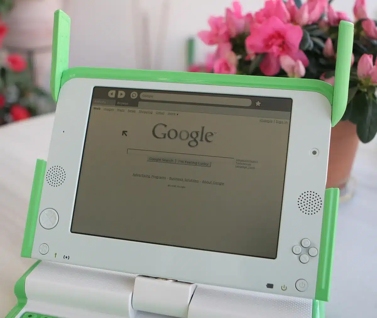 Laptop screen showing a settings menu in a web app