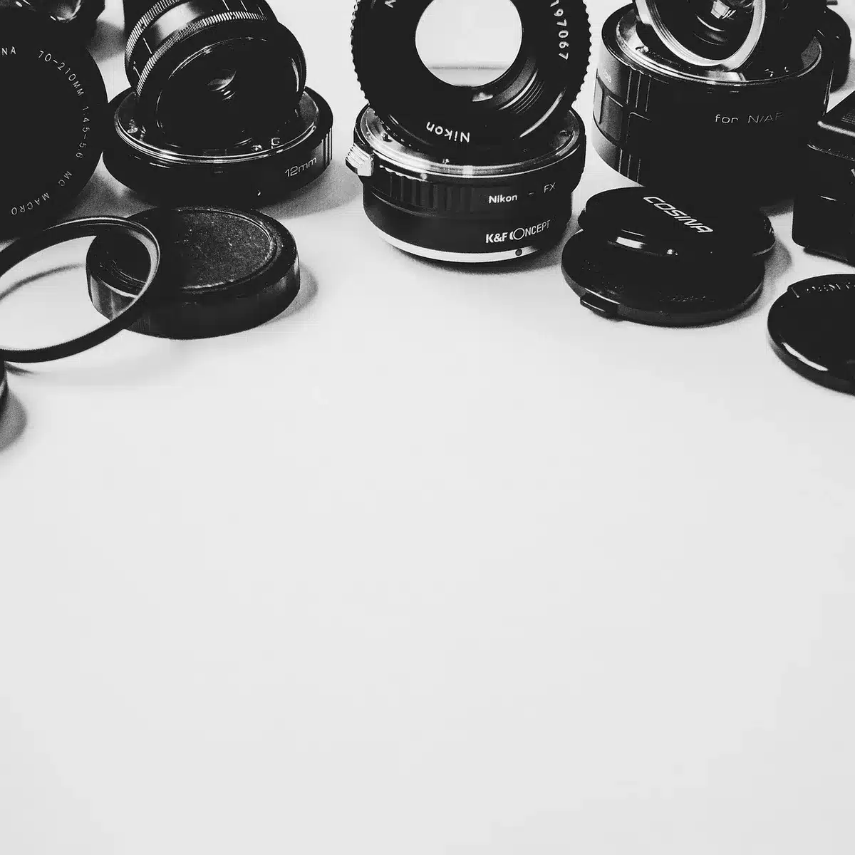 Gimbal and camera module on a table illustrating strong original visuals