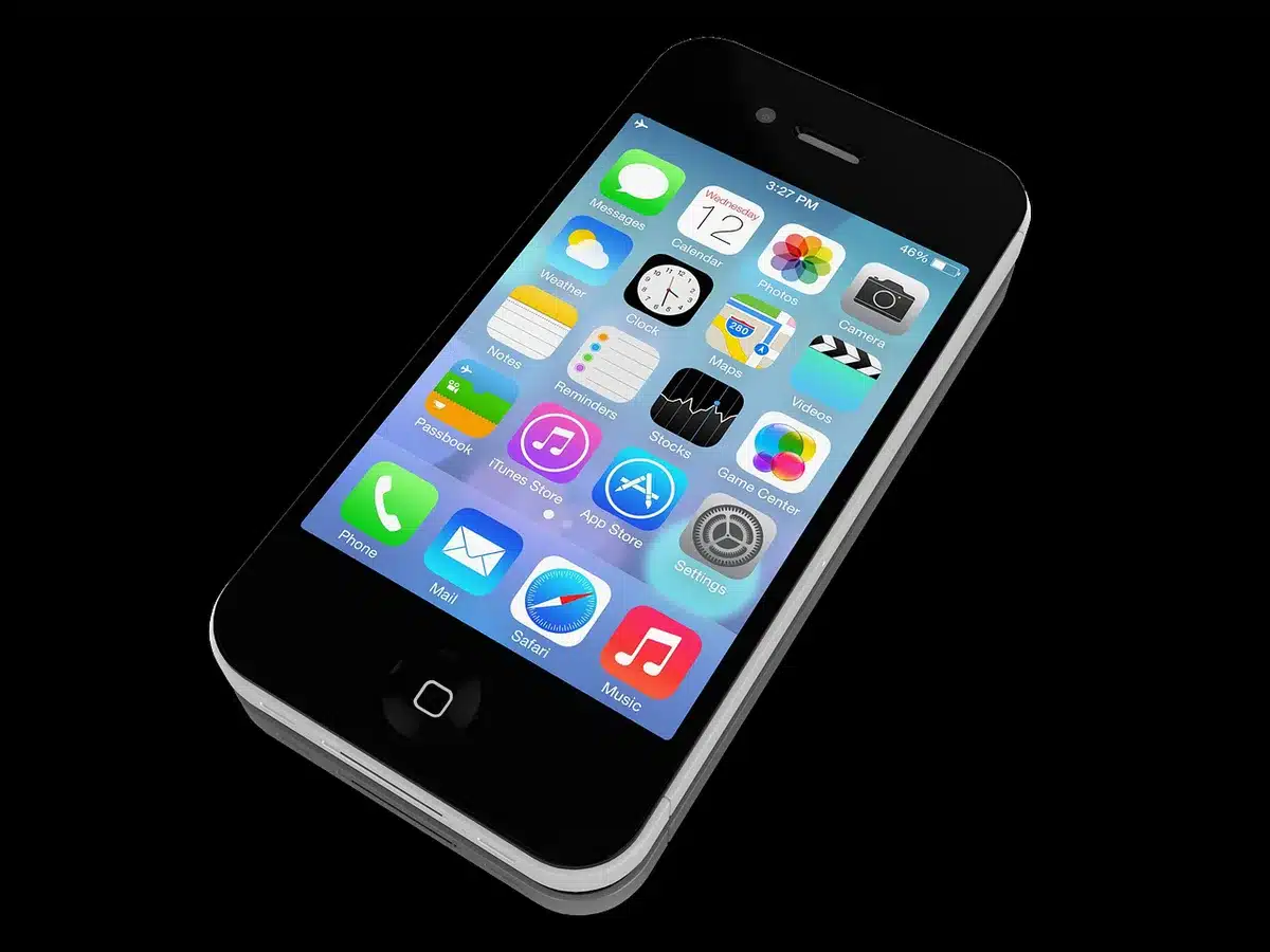 Smartphone with app settings screen and profile icon visible