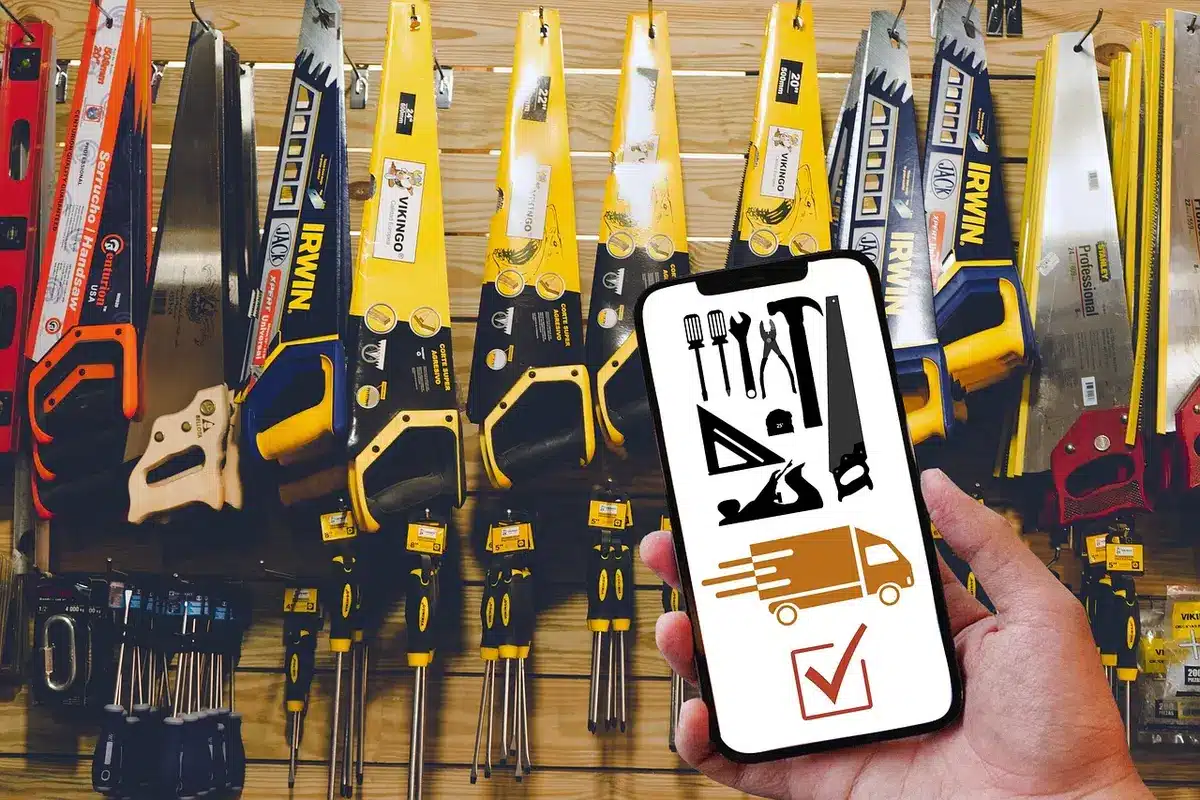Smartphone screen showing app icons and an app store listing